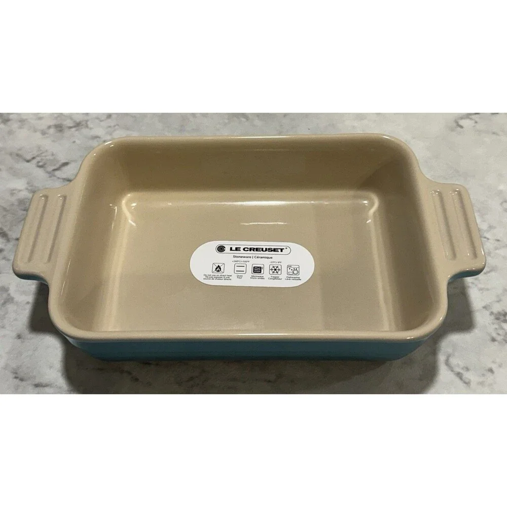 New Le Creuset 18cm Rectangular Baking Dish Caribbean Blue Baker 7x5